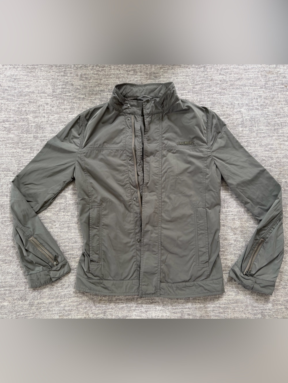 Bikkembergs lightweight olive green jacket size 46